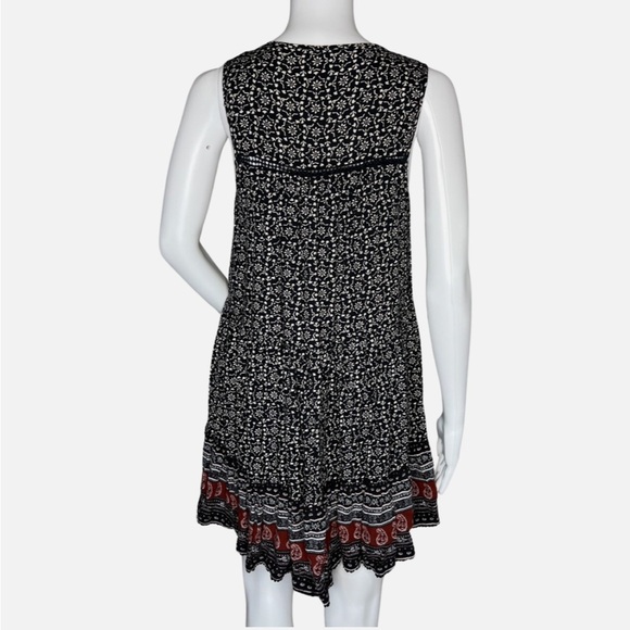 American Eagle Dress Sz Small Black White Floral Casual Boho Peasant Festival - Picture 3 of 12